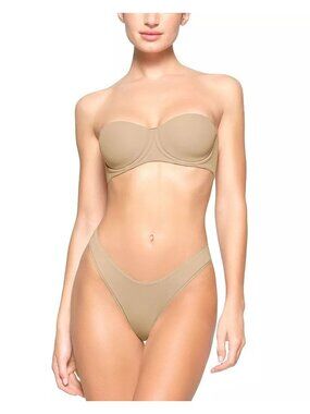 NWT SKIMS Women's Fits Everybody Strapless Bra - Clay - Size 34DD